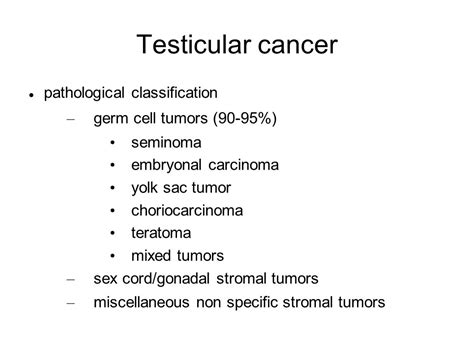 Prepare For Medical Exams Regarding Testicular Cancer