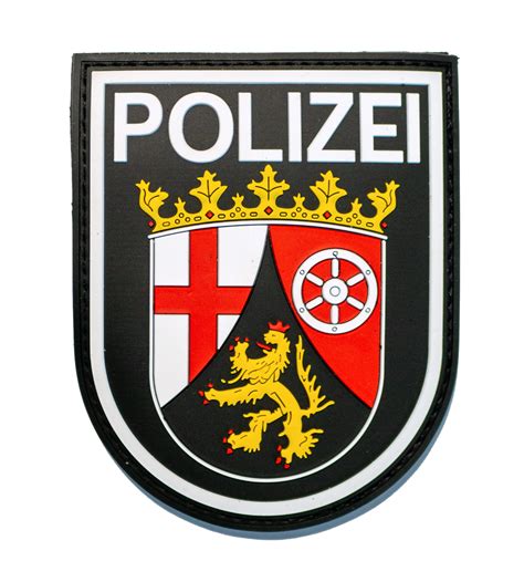 3 D Rubber Patch Polizei Rheinland Pfalz Atg Kriminaltechnik