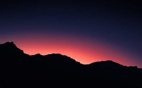 Mountains Silhouettes Sunset Dark Hd Wallpaper Peakpx