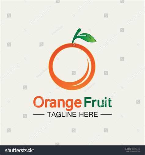 Orange Fruit Logo Design Vector Icon Stock Vector Royalty Free