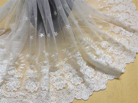 Romantic Wedding Lace Trim Off White Floral Lace Fabric Etsy
