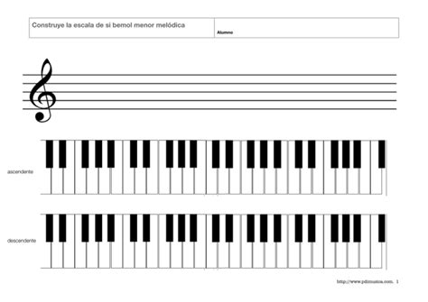 Construye La Escala De Si Bemol Menor Melódica