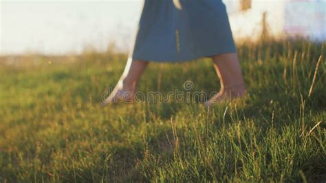 Close Up Of Female Barefoot On Green Grass Background Stock Footage Video Of Beauty Beautiful