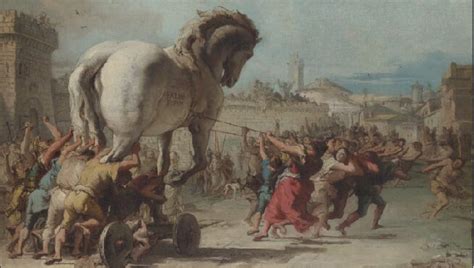 Trasporto Del Cavallo Di Troia A Troia Mythologiae