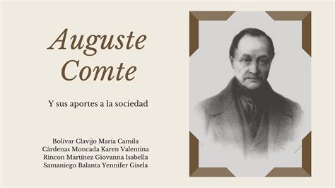 Auguste Comte Y Sus Aportes A La Sociedad Youtube