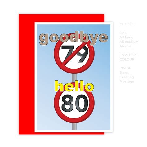 Funny 80th Happy Birthday Card For Him For Her 80 Birthday Etsy