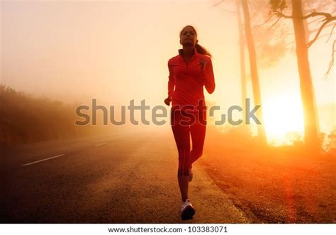 Healthy Running Runner Woman Early Morning Stock Photo Edit Now 103383071
