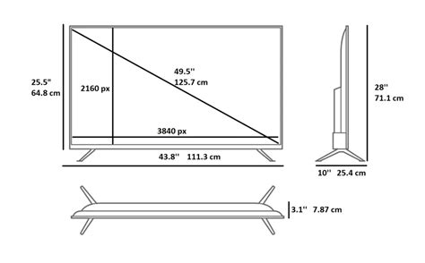50 Inch Tv Dimensions 50 Tv Measurements 50 Inches Tv Viewing