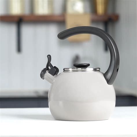 Circulon Enamel On Steel Whistling Tea Kettle 19 Liters Gray