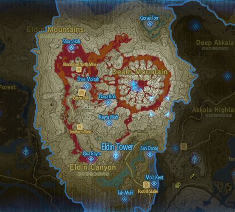 Legend Of Zelda Breath Of The Wild Shrine Locations Map Gaseemail