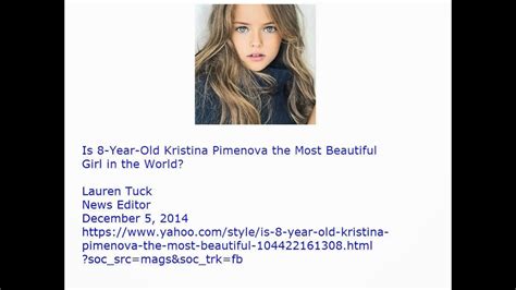 Is 8 Year Old Kristina Pimenova The Most Beautiful Girl In