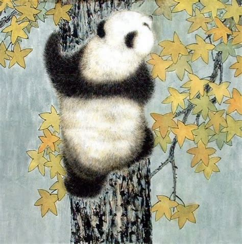 Chinese Panda Painting 0 4680012 50cm X 50cm19〃 X 19〃