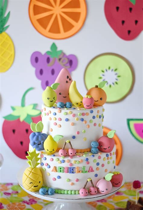 Tutti Frutti Birthday Party Cake Ideas Twotti Fruity Pineapple