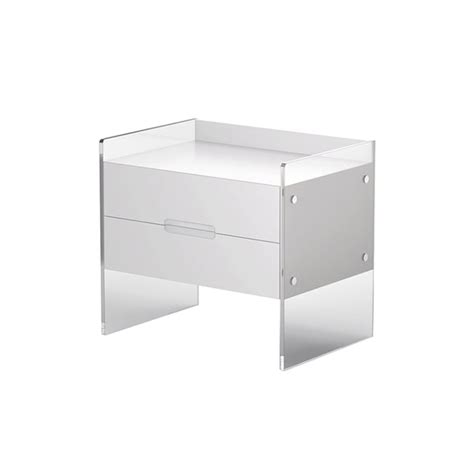 Free Shipping On Modern Floating White Nightstand Acrylic Bedside Table