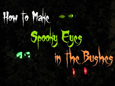 Spooky Eyes In The Bushes Tutorial For Halloween Frugal