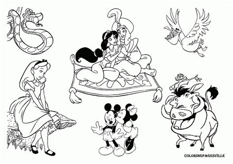 All Disney Characters Coloring Pages Clip Art Library