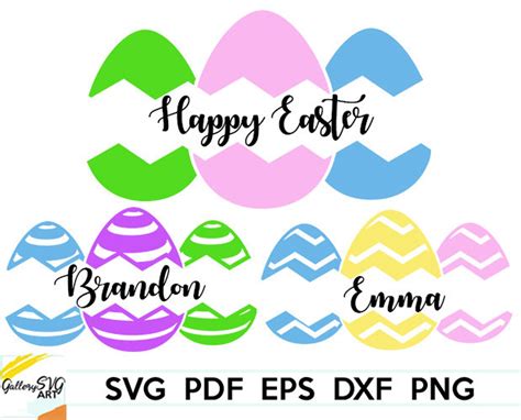Easter Eggs Monogram Svg Happy Easter Svg Easter Egg Design | Etsy