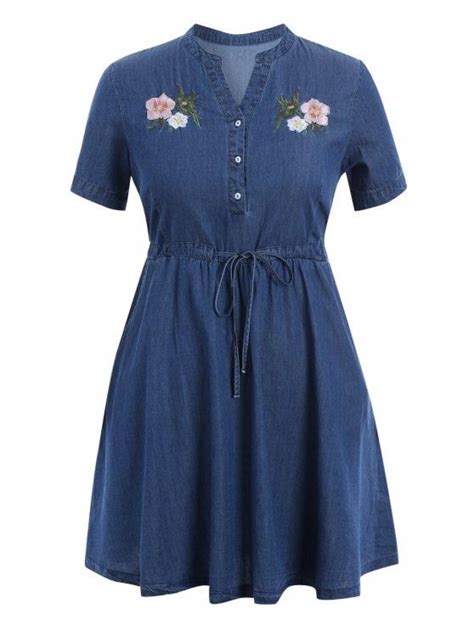 People Will Admire You With Stylish Plus Size Denim Dress 47 Off 2019