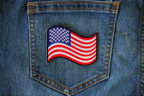 Iron On Waving Us Flag Patch Embroidered Patches By Ivamis Patches