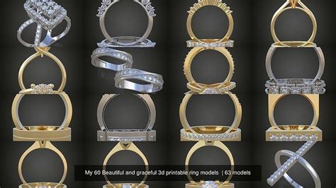 9my 60 Beautiful And Graceful 3d Printable Ring Models 3d Model