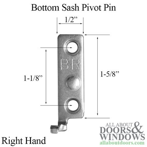 Bottom Sash Pivot Pin Right Hand