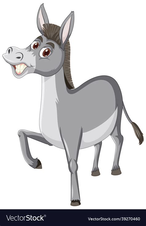 Donkey Animal Cartoon Character Royalty Free Vector Image