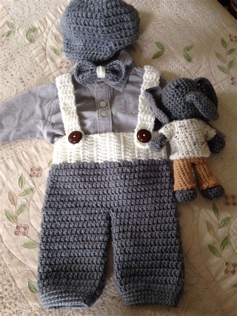 Handmade Newborn Baby Boy Outfit Crochet Baby Boy Crochet Baby Pants