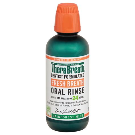Therabreath Fresh Breath Oral Rinse Rainforest Mint Shop Mouthwash At