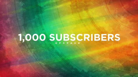 1000 Subscribers Gfx Pack Graphics Pack 2017 Photoshop Graphics