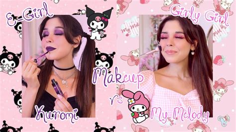 Girly Girl Vs E Girl Makeup My Melody And Kuromi X Wet N Wild Collection Youtube