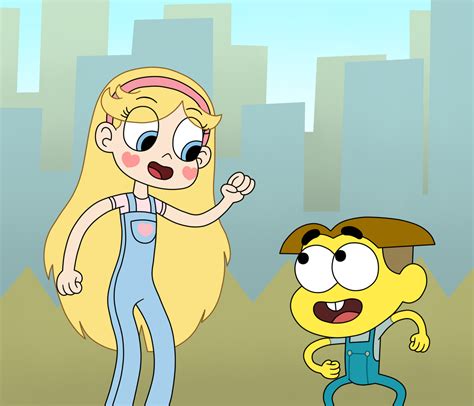Star Butterfly And Cricket Green In The Big City By Deaf Machbot Star