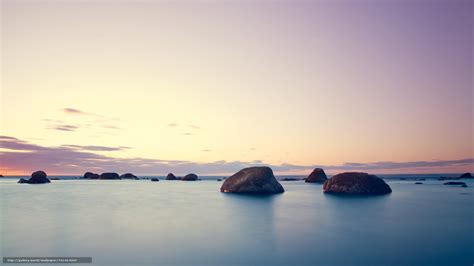 Download Wallpaper Sunset Sea Stones Sky Free Desktop Wallpaper In