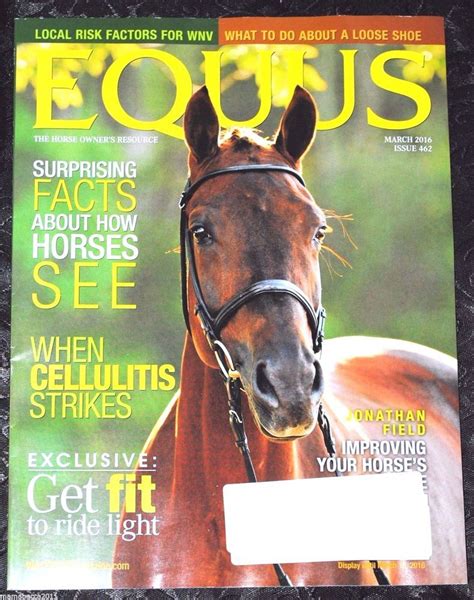 Equus Magazine March 2016 Now Magazine Ebay Surprising