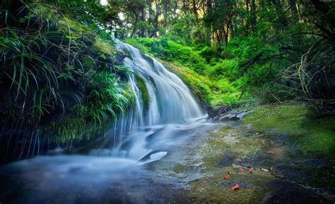 Waterfall Time Lapse Photo Hd Wallpaper Wallpaper Flare