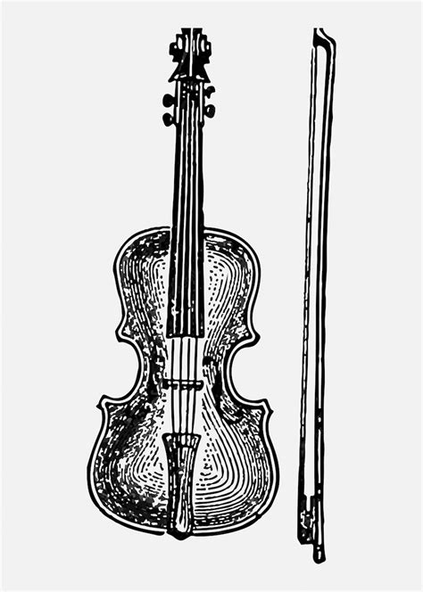 Free Vector Vintage Violin Illustration