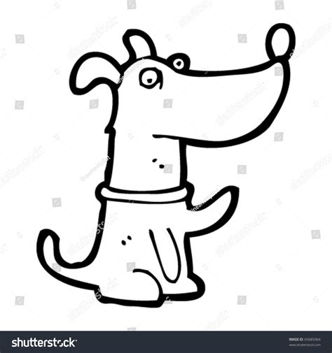 Dog Waving Goodbye Cartoon Stock Vector Illustration 65685964