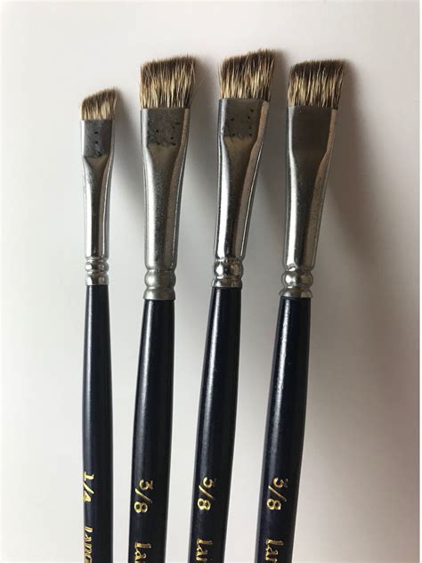 Langnickel Royal Sable Short Handled Angular Brushes Vintage Brush
