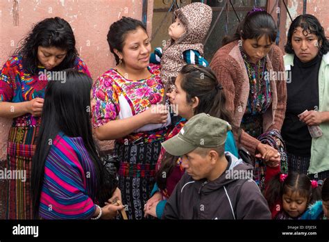 Indigenous Women And Children In Antigua Guatemala Stock Photo Alamy