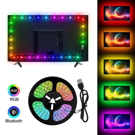 colorrgb usb powered led strip light with backlight for tv rgb5050 for 24 inch 60 inch tv