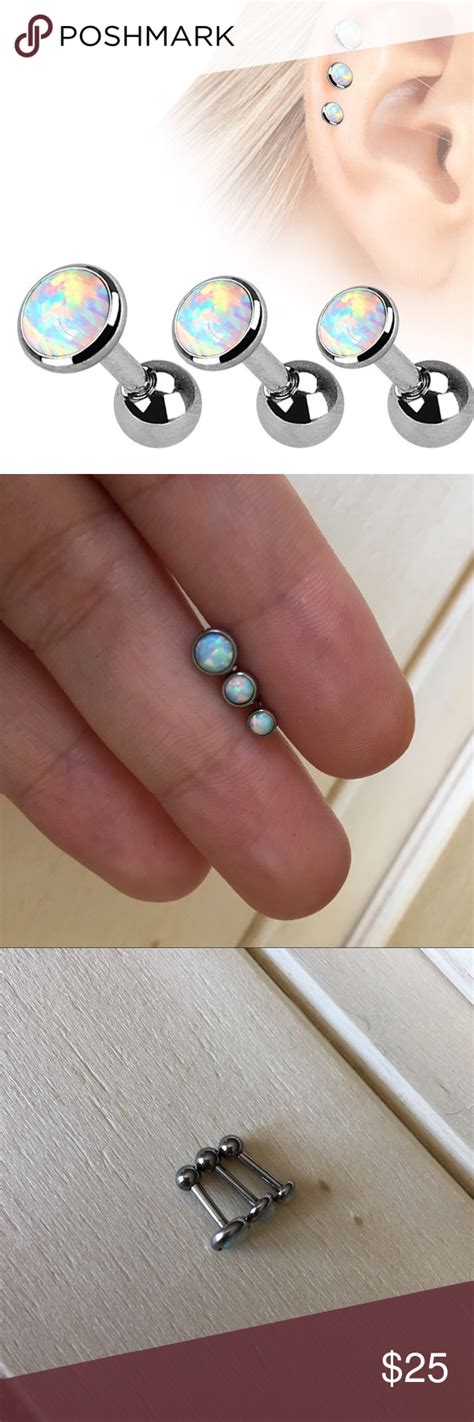 Fire Opal Helix Earring Set Helix Earrings Cute Jewelry Piercings
