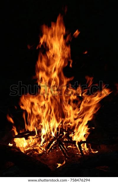 Campfire Flame Texture Stock Photo 758476294 Shutterstock
