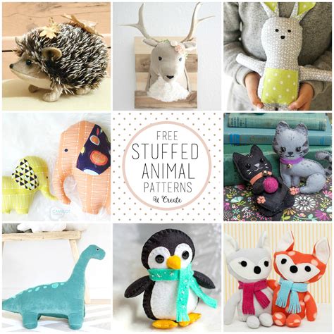 An asterisk (*) next to a project indicates that it's a pdf file. Free Stuffed Animal Patterns - the cutest! - U Create