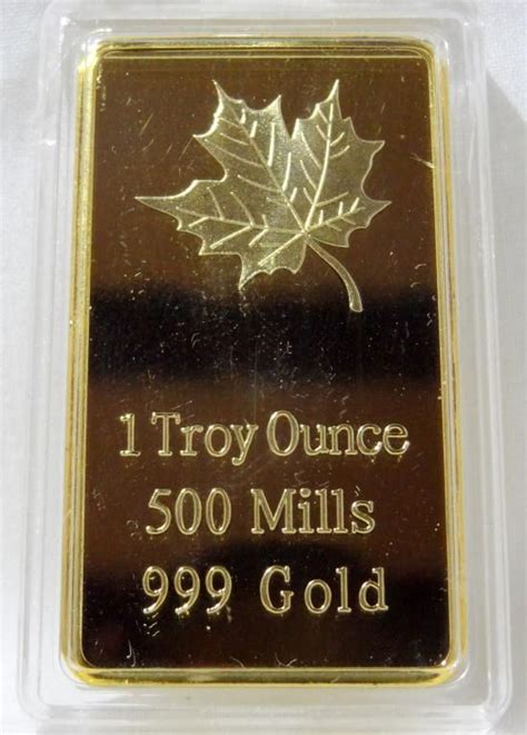 1 Troy Ounce 500mills 999 Pure Gold Bar