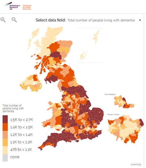 Dementia Hotspot Maps Dementia Statistics Hub