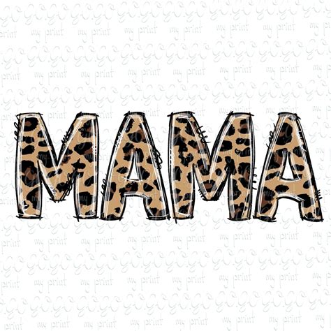 Retro Design Mom Png Design Leopard Mama Png File For Sublimation Printable Cheetah Mom