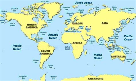 Lists Seas And Oceans A To Z Index Of The World