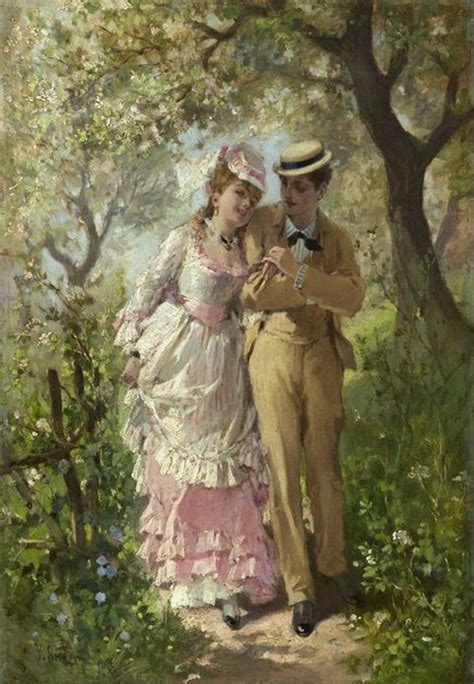 Linder Philippe Jacques B1835 Couple On Romantic Stroll