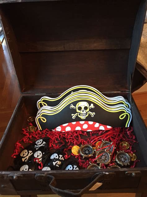 treasure chest with party favors pirate treasure chest pirate party pirate treasure