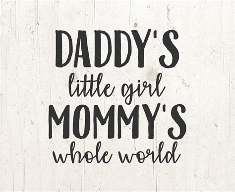 Daddys Girl Mommys World Svg Baby Newborn New Baby Svg Cut Etsy