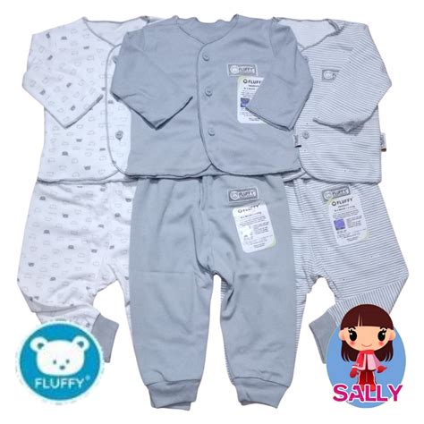 Jual Fluffy Nb 3 Setelan Baju Panjang Baby Newborn Baru Lahir 0 3